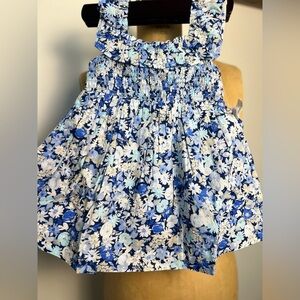Baby Gap blue floral dress, bloomers and matching headband 18-24 months